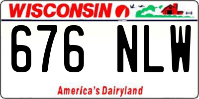 WI license plate 676NLW