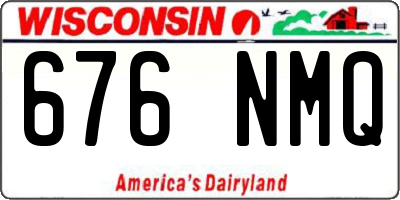 WI license plate 676NMQ