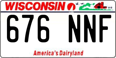 WI license plate 676NNF