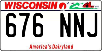 WI license plate 676NNJ