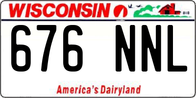 WI license plate 676NNL