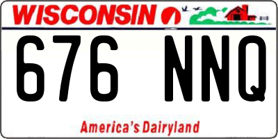 WI license plate 676NNQ