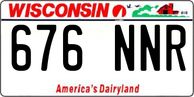 WI license plate 676NNR