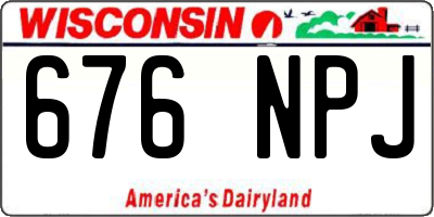 WI license plate 676NPJ
