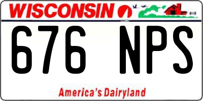 WI license plate 676NPS