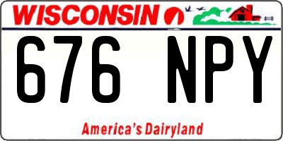 WI license plate 676NPY