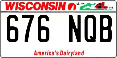 WI license plate 676NQB