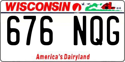 WI license plate 676NQG