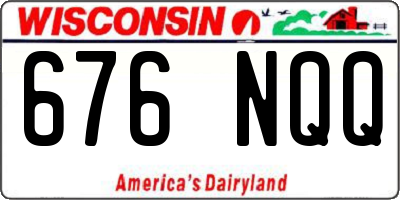 WI license plate 676NQQ