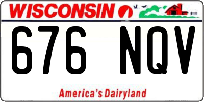 WI license plate 676NQV