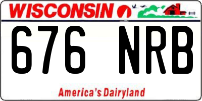 WI license plate 676NRB
