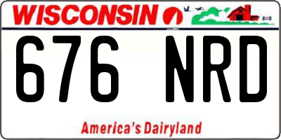 WI license plate 676NRD