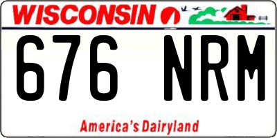 WI license plate 676NRM