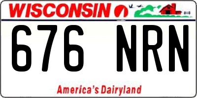 WI license plate 676NRN