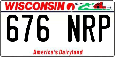 WI license plate 676NRP