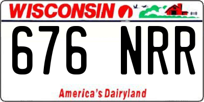 WI license plate 676NRR