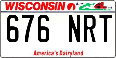 WI license plate 676NRT