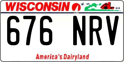 WI license plate 676NRV