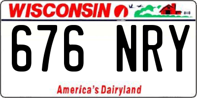 WI license plate 676NRY