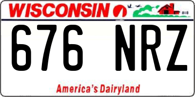 WI license plate 676NRZ