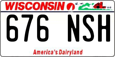 WI license plate 676NSH