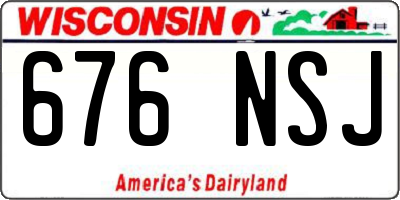 WI license plate 676NSJ
