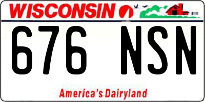 WI license plate 676NSN