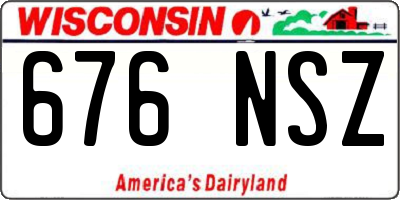 WI license plate 676NSZ