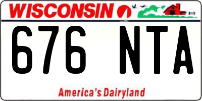 WI license plate 676NTA