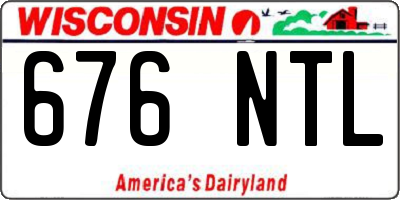 WI license plate 676NTL