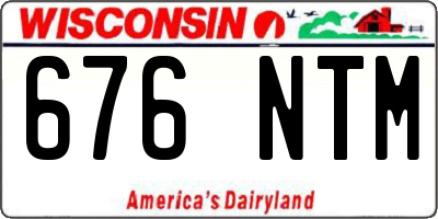 WI license plate 676NTM