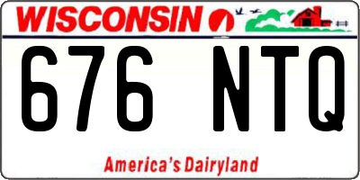WI license plate 676NTQ