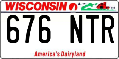 WI license plate 676NTR