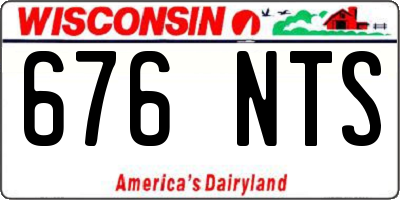 WI license plate 676NTS