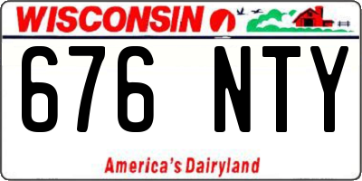 WI license plate 676NTY