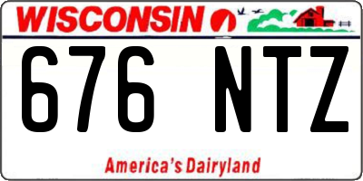 WI license plate 676NTZ