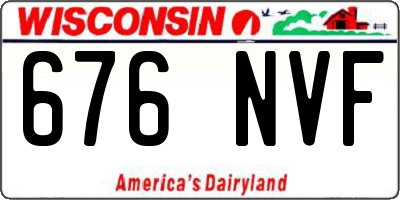 WI license plate 676NVF