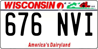 WI license plate 676NVI