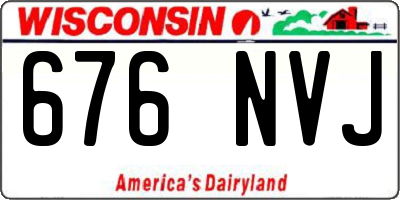 WI license plate 676NVJ