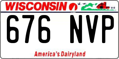 WI license plate 676NVP