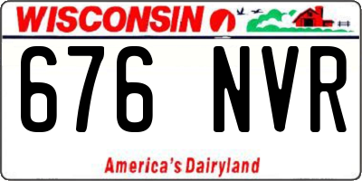 WI license plate 676NVR