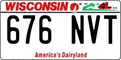 WI license plate 676NVT