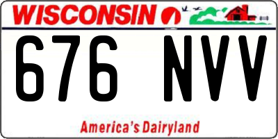 WI license plate 676NVV