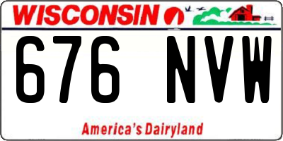 WI license plate 676NVW