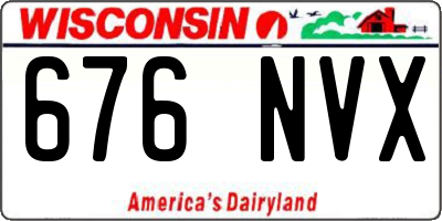WI license plate 676NVX