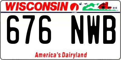 WI license plate 676NWB