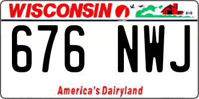 WI license plate 676NWJ