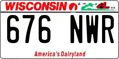 WI license plate 676NWR