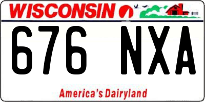 WI license plate 676NXA