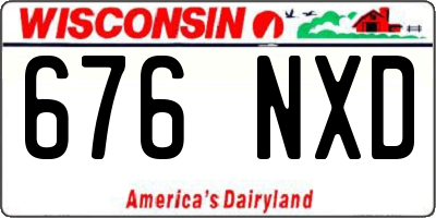 WI license plate 676NXD